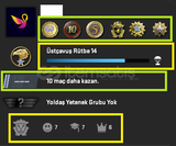 FACEİT+7K OYUN+6 MADALYA 319 WİN 837 SAAT