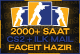 ⭐️FACEİT HAZIR⭐️2000+ SAAT CS2⭐️+İLK MAİL