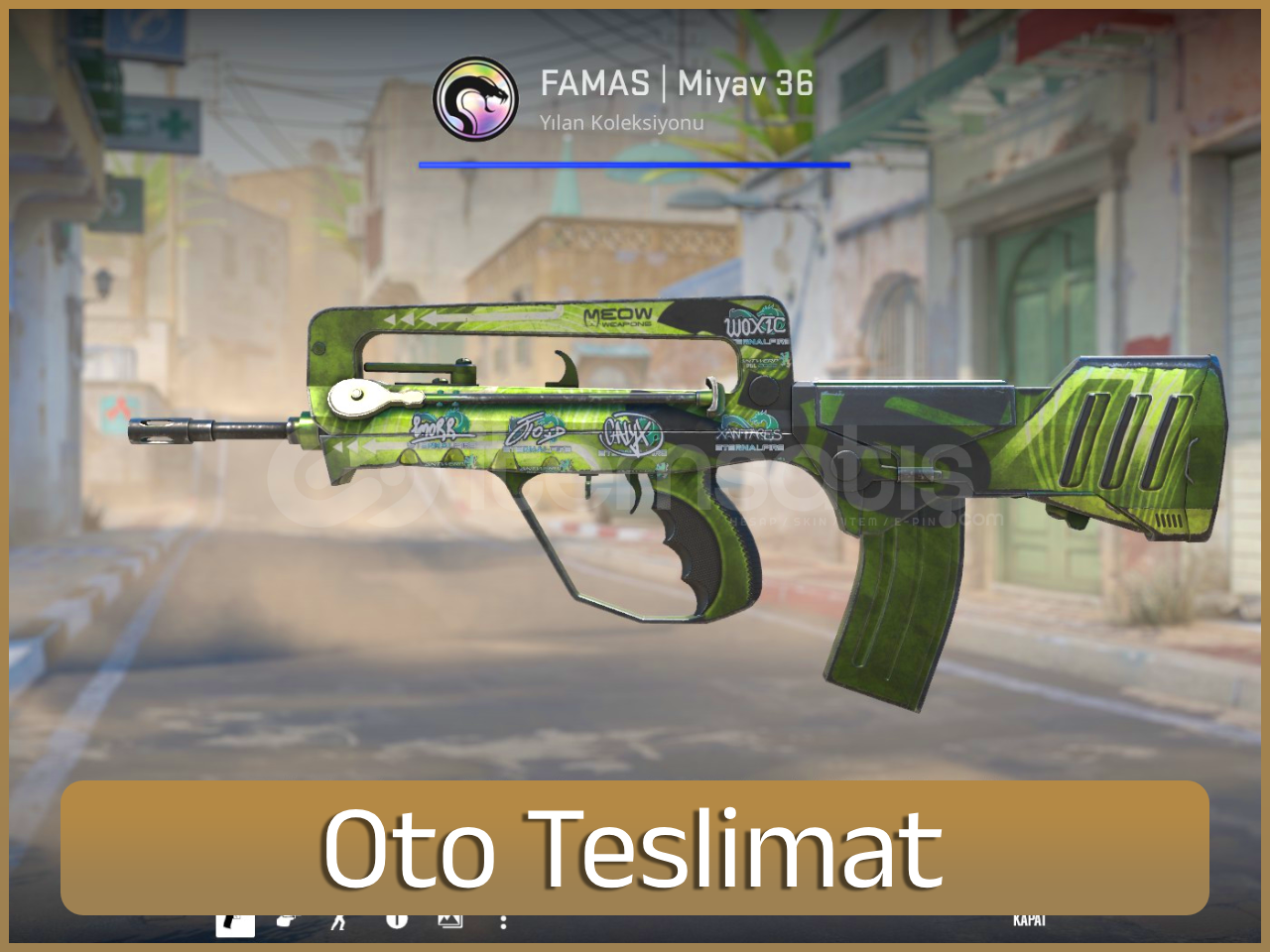 ⚡FAMAS | Miyav 36 5x Sticker (Türk Oyuncular) ⚡FAMAS | Miyav 36 5x Sticker (Türk Oyuncular)