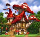 Fantasy Red Mushroom House | Build