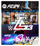 FC 24 + WWE 2K23 + NFS HEAT + GTA 5 + PS4/5