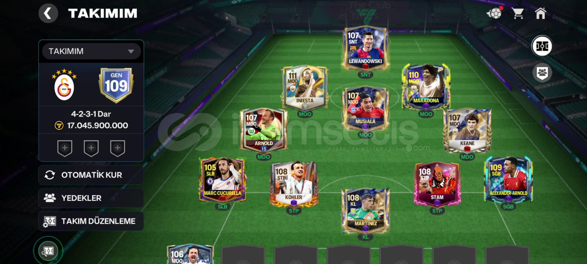 FC MOBILE SATILABILIR KADRO 109GEN!!!!