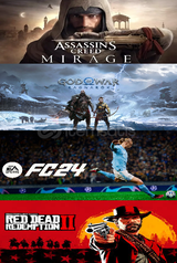 FC24 + RDR2 + GOW RAGNAROK + AC MIRAGE PS4/PS5