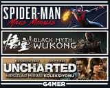 Spider Man Miles M + Black M Wukong + UNCHARTED