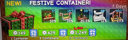 FESTIVE CONTAINERI 1x FESTIVE CONTAINERI 1x