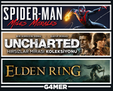 Spider Man Miles M + UNCHARTED + Elden Ring