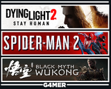 Spider-Man 2 + Dying Light 2 + Black M Wukong