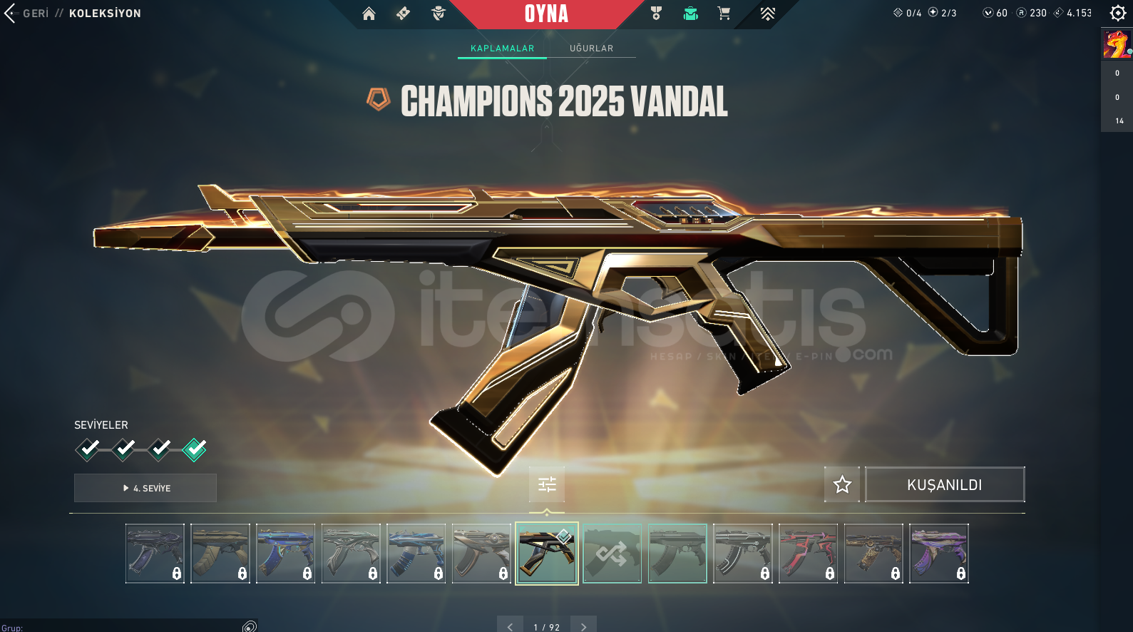 TR / CHAMPİONS 2025 VANDAL + KELEBEK / MAİLLİ TR / CHAMPİONS 2025 VANDAL + KELEBEK / MAİLLİ