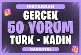 FIRSAT✨| %100 ORGANİK 50 ADET YORUM ( KADIN )