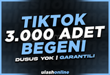FIRSAT✨| 3.000 ADET BEĞENİ | GARANTİ
