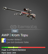 Fırsat Awp Chrome cannon field tested 0.27
