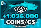 ✅Fisch 1.036.000M C$ Coins | ANINDA✅