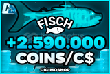 ✅Fisch 2.590.000M C$ Coins | ANINDA✅