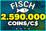 ⭐ Fisch 2.590M/2.590.000 Coins | Hızlı Teslimat