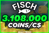 ⭐Fisch 3.108M/3.108.000 Coins/C$ | BANSIZ!✅