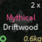 Fisch - 2x Mythical Driftwood