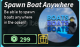 Fisch : Spawn Boat Anywhere GAMEPASS