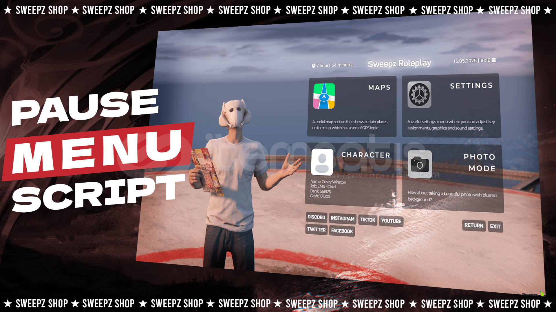 FİVEM PAUSE MENU SCRİPTİ FİVEM PAUSE MENU SCRİPTİ