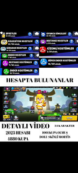 FİYAT PERFORMANS MÜKEMMEL BRAWL STARS HESABI