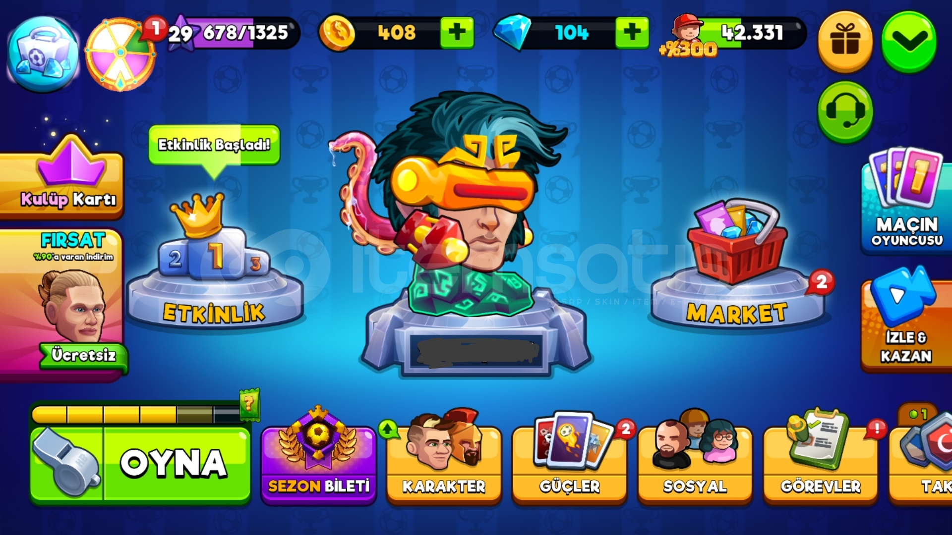 Fiyata göre on numara efsane bir hesap  Fiyata göre on numara efsane bir hesap