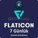 Flaticon - 7 Günlük (Günlük 50 İndirme)