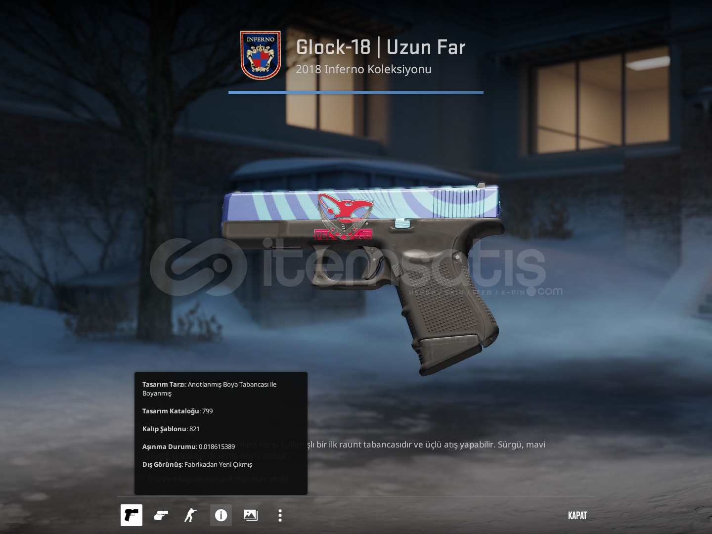 FN⚡$6.25 çıkartmalı ⚡Glock-18 | Uzun Far FN⚡$6.25 çıkartmalı ⚡Glock-18 | Uzun Far