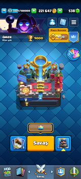 53 Seviye | 9000 Kupa | 8 Evrim+ Full Joker Kart