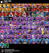 FORTNITE 101 SKIN'LI 11.650 VPAPEL'Lİ HESAP