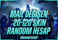Fortnite 20-120 SKİN MAİL DEĞİŞEN RANDOM HESAP