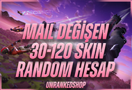 Fortnite 30-120 SKİN MAİL DEĞİŞEN RANDOM HESAP