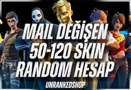 Fortnite 50-120 SKİN MAİL DEĞİŞEN RANDOM HESAP