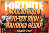 Fortnite 70-120 SKİN MAİL DEĞİŞEN RANDOM HESAP
