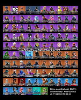 95 Skinli Fortnite OG hesabı 3 4 5 6 7+ sezon