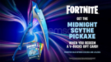 Fortnite Midnight Scythe Pickaxe + 1000 vbucks