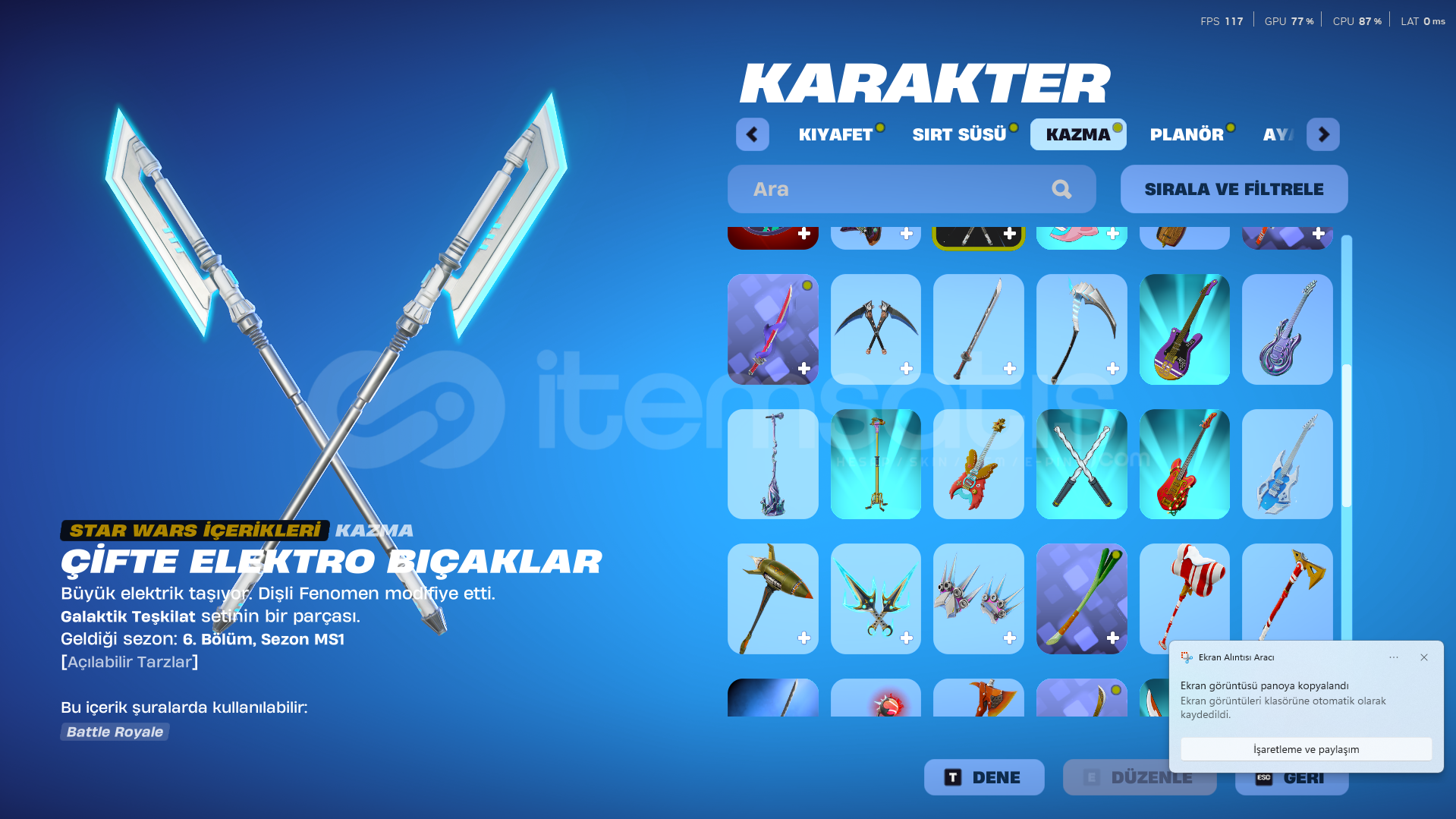 FORTNİTE TOPLAM 198 SKİN HESAP #1 FORTNİTE TOPLAM 198 SKİN HESAP #1