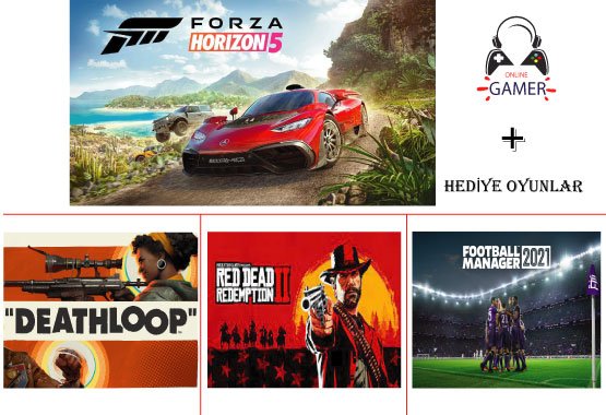Forza Horizon 5 + 4 Oyun Hediye + Game pass
