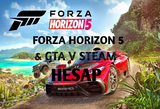 FORZA HORIZON 5 & GTA V STEAM HESAP