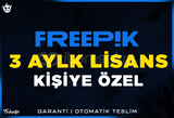 Freepik | 3 Aylık Kişiye Özel | Garanti