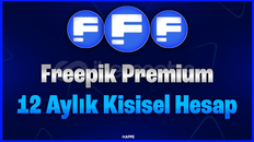  Freepik Premium 12 Aylık - Kişisel Hesap