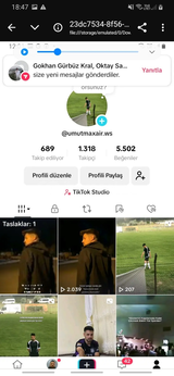 FUL KIZ TAKIPCILI ERKEK TIKTOK HESABI