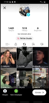 FULL KIZ TAKİPÇİLİ 13BİN GERÇEK TAKİPÇİLİ