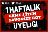 ⭐Game/İtem Favoriter Bot (1 Haftalık)⭐
