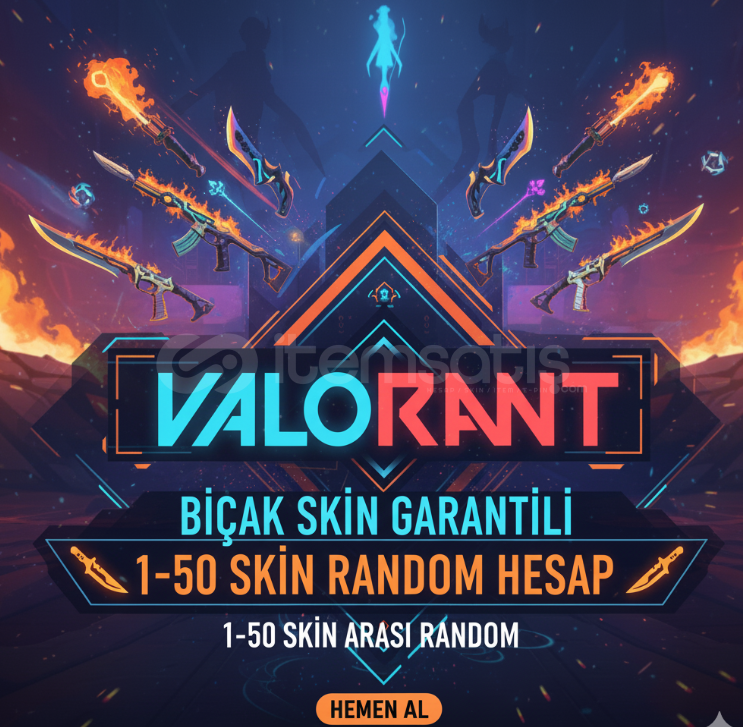 ???? Garanti Bıçak VALORANT 1-50 Skin Random Hesap ???? Garanti Bıçak VALORANT 1-50 Skin Random Hesap
