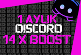 ⭐️ [GARANTİ] Discord 1 Aylık 14x Boost⭐️