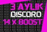 [BOTSUZ] Discord 3 Aylık 14x Boost