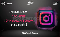 ⭐[GARANTİ] INSTAGRAM 100 TÜRK KADIN YORUM⭐