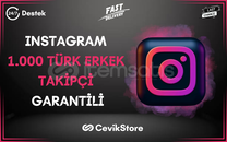 ⭐[GARANTİ] INSTAGRAM 1.000 TÜRK ERKEK TAKİPÇİ⭐