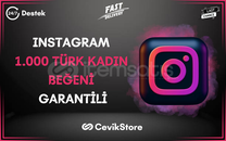 ⭐[GARANTİ] INSTAGRAM 1.000 TÜRK KADIN BEĞENİ⭐