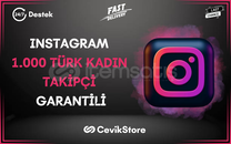 ⭐[GARANTİ] INSTAGRAM 1.000 TÜRK KADIN TAKİPÇİ⭐