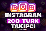 [GARANTİ] Instagram 200 TÜRK Takipçi